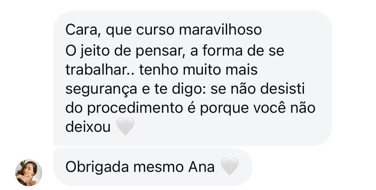 Depoimento de aluna